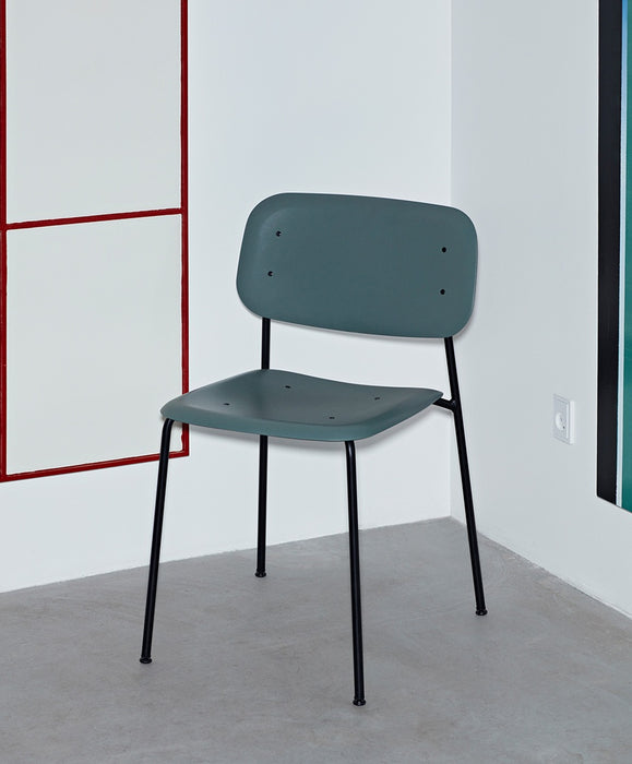 Soft Edge45 Fall red powder coated steel 4 leg base Standard glider - HAY