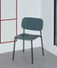 Soft Edge45 Soft grey powder coated steel 4 leg base Standard glider - HAY