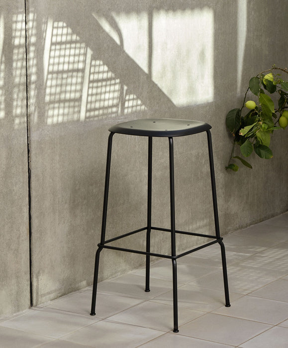 Soft Edge85 Chromed steel 4 leg base H75 Standard glider - HAY