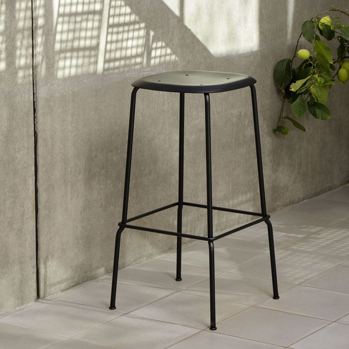 Soft Edge85 Black powder coated steel 4 leg base H75 Standard glider - HAY