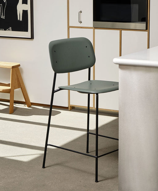 Soft Edge90 Black powder coated steel 4 leg base H75 Standard glider - HAY