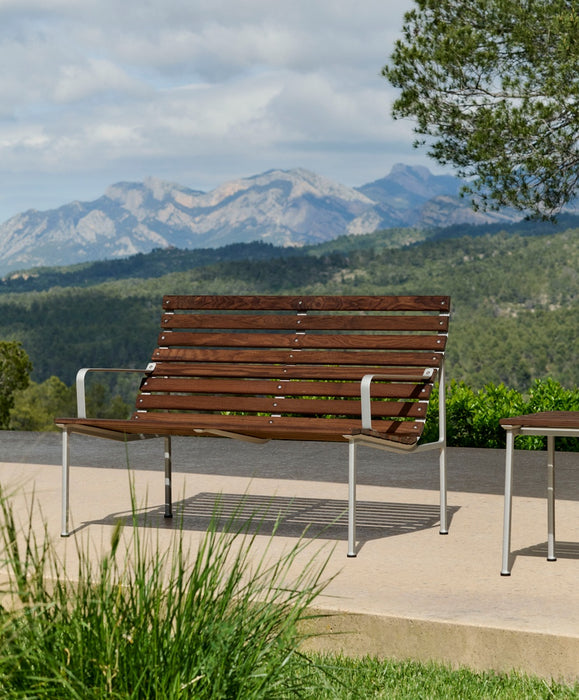 Traverse Lounge Bench w. arm - HAY