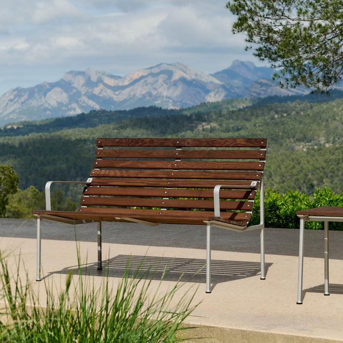 Traverse Lounge Bench w. arm - HAY