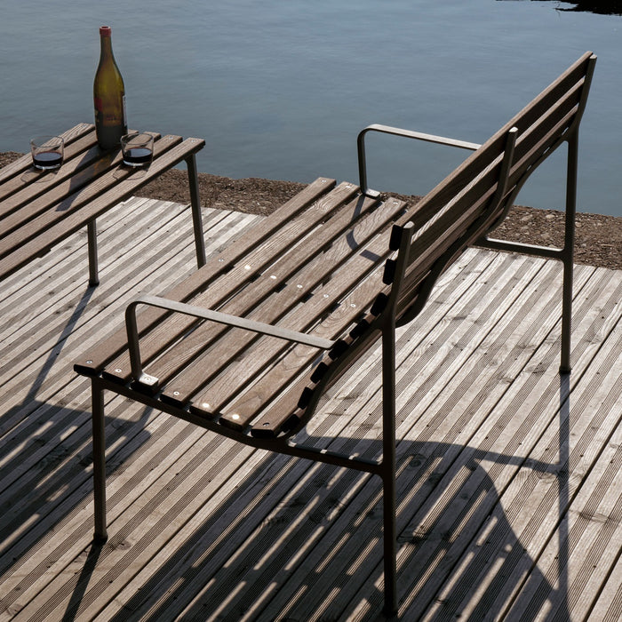 Traverse Lounge Bench w. arm - HAY