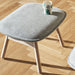 Uchiwa Ottoman Water-based lacquered oak base - HAY