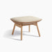 Uchiwa Ottoman Water-based lacquered oak base - HAY