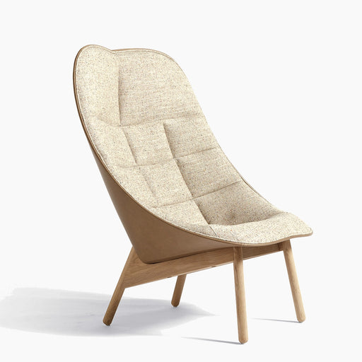 Uchiwa Quilted Black water-based lacquered oak base - HAY