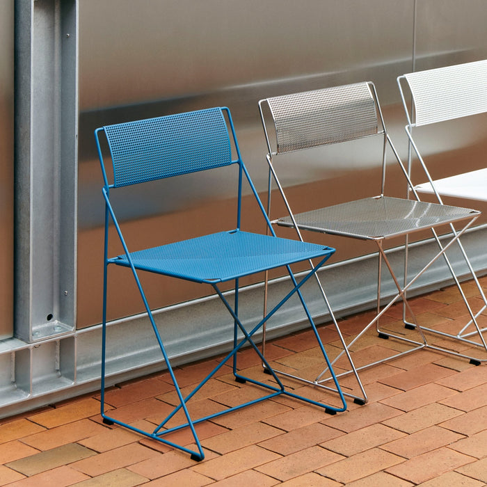 X-Line Chair Chalk white powder coated steel base - HAY
