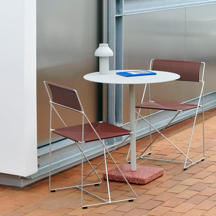 X-Line Chair Chalk white powder coated steel base - HAY