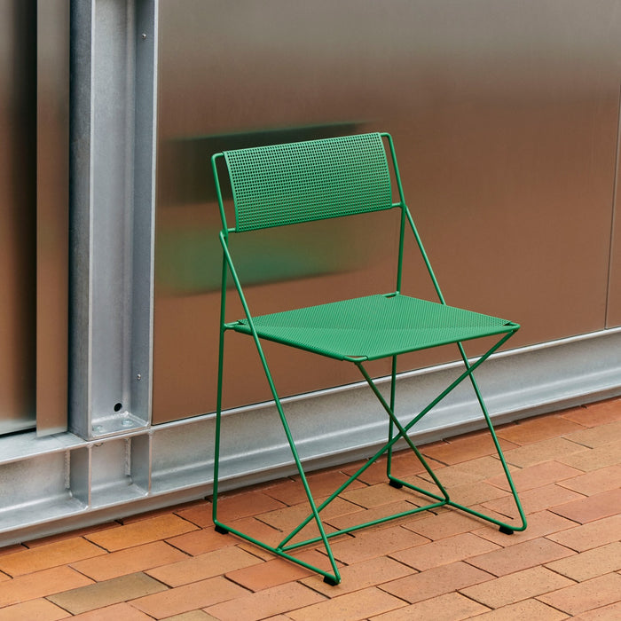 X-Line Chair Chalk white powder coated steel base - HAY