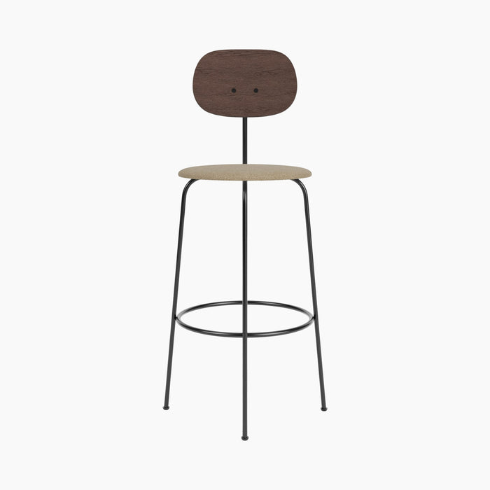 Afteroom Bar Chair Plus, Seat Upholstered - Dark Stained Oak | Audo Bouclé 02