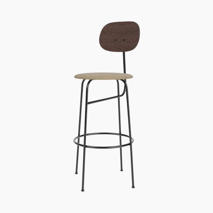 Afteroom Bar Chair Plus, Seat Upholstered - Dark Stained Oak | Audo Bouclé 02