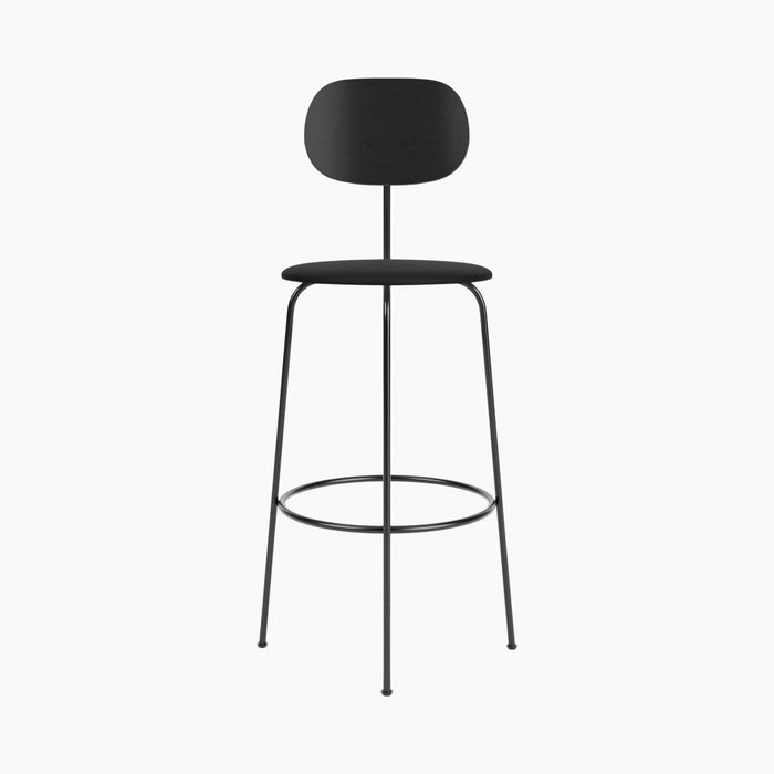 Afteroom Bar Chair Plus, Seat Upholstered - Black Painted Ash | Sierra 1001