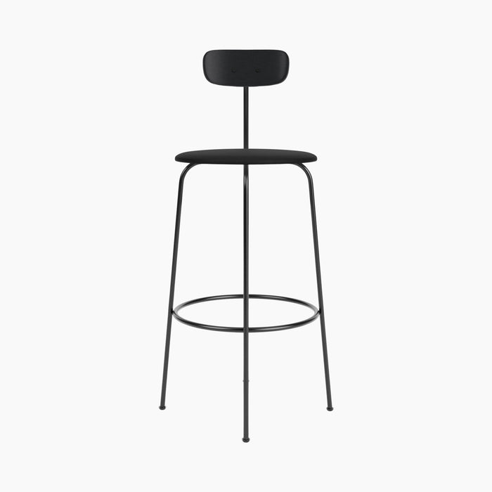 Afteroom Bar Chair, Seat Upholstered - Black Painted Ash | Sierra 1001