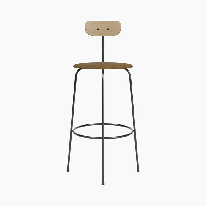 Afteroom Bar Chair, Seat Upholstered - Natural Oak | Audo Bouclé 06