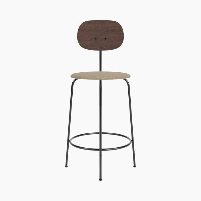 Afteroom Counter Chair Plus, Seat Upholstered - Dark Stained Oak | Audo Bouclé 02