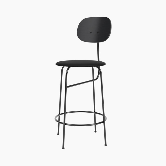 Afteroom Counter Chair Plus, Seat Upholstered - Black Painted Ash | Sierra 1001