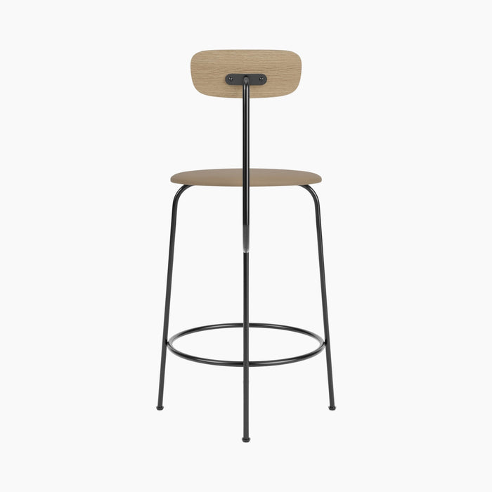 Afteroom Counter Chair, Seat Upholstered - Black Painted Ash | Sierra 1001