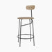 Afteroom Counter Chair, Seat Upholstered - Black Painted Ash | Sierra 1001
