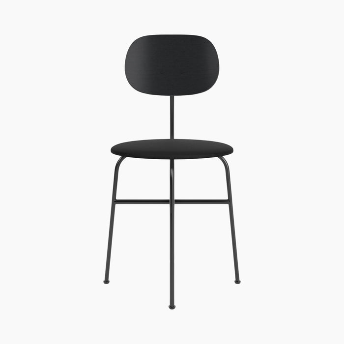 Afteroom Dining Chair Plus, Upholstered Seat - Black Painted Ash | Sierra 1001