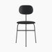 Afteroom Dining Chair Plus, Upholstered Seat - Black Painted Ash | Sierra 1001