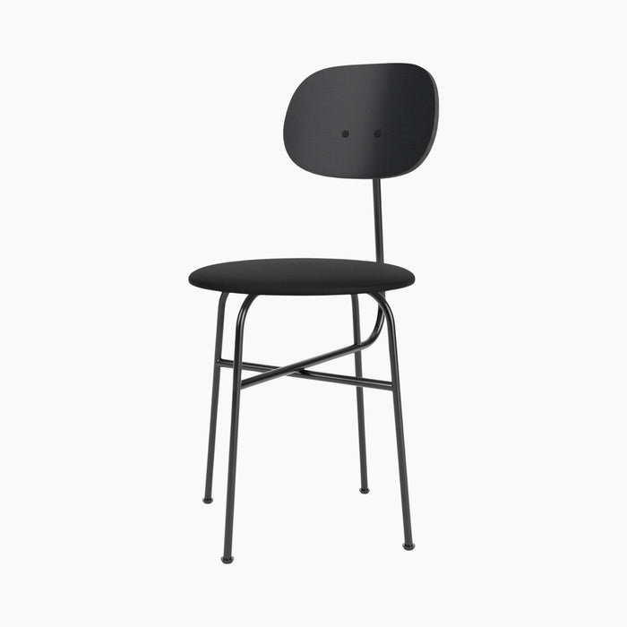 Afteroom Dining Chair Plus, Upholstered Seat - Black Painted Ash | Sierra 1001