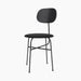 Afteroom Dining Chair Plus, Upholstered Seat - Black Painted Ash | Sierra 1001