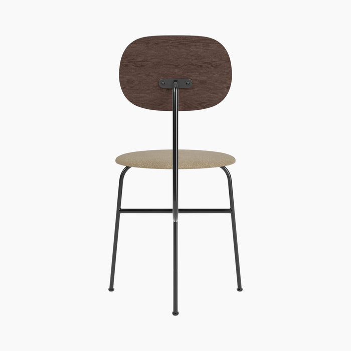Afteroom Dining Chair Plus, Upholstered Seat - Dark Stained Oak | Audo Bouclé 02