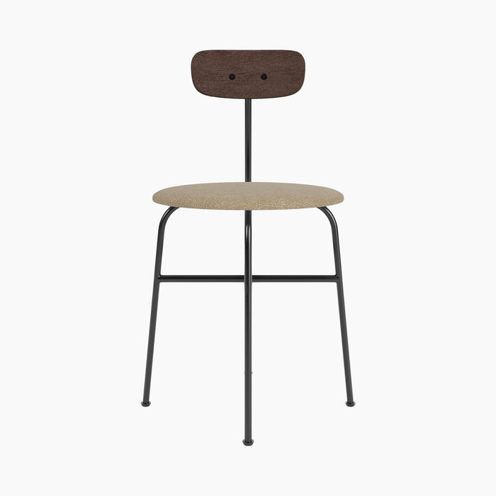 Afteroom Dining Chair, Seat Upholstered - Dark Stained Oak | Audo Bouclé 02