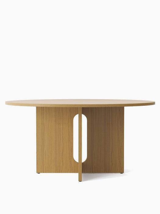Androgyne Dining Table, Round - Dark Stained Oak | Kunis Breccia