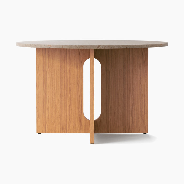 Androgyne Dining Table, Round - Natural Oak | Kunis Breccia