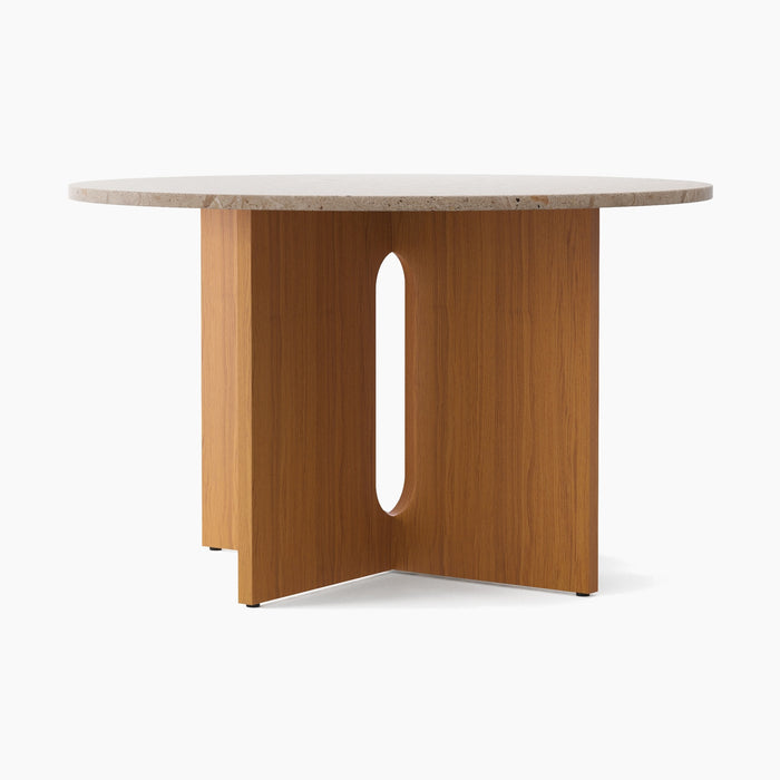 Androgyne Dining Table, Round - Natural Oak | Kunis Breccia