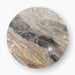 Androgyne Dining Table, Round - Natural Oak | Grey Galaxy Marble