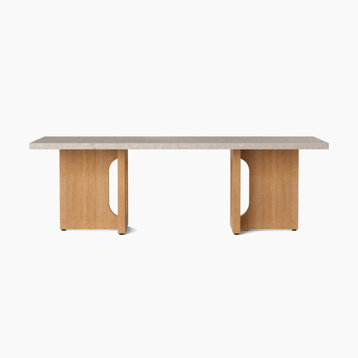 Androgyne Lounge Table, Wood base - Natural Oak | Kunis Breccia