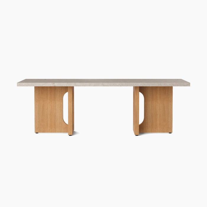 Androgyne Lounge Table, Wood base - Natural Oak | Kunis Breccia