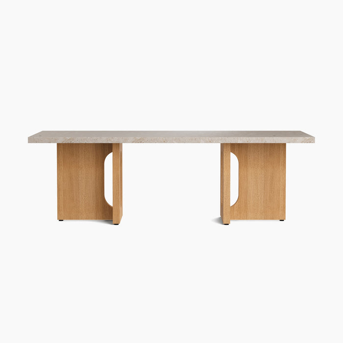Androgyne Lounge Table, Wood base - Natural Oak | Kunis Breccia