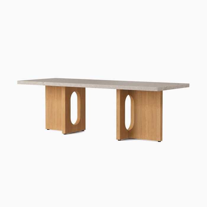 Androgyne Lounge Table, Wood base - Natural Oak | Kunis Breccia