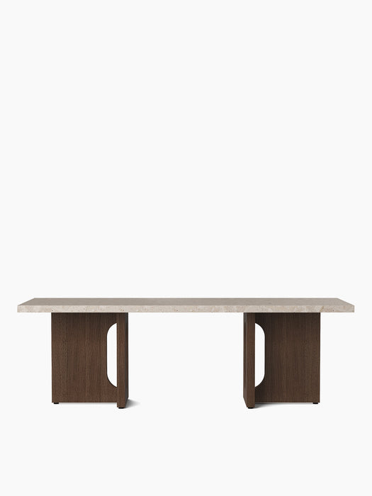 Androgyne Lounge Table, Wood base - Dark Stained Oak | Kunis Breccia