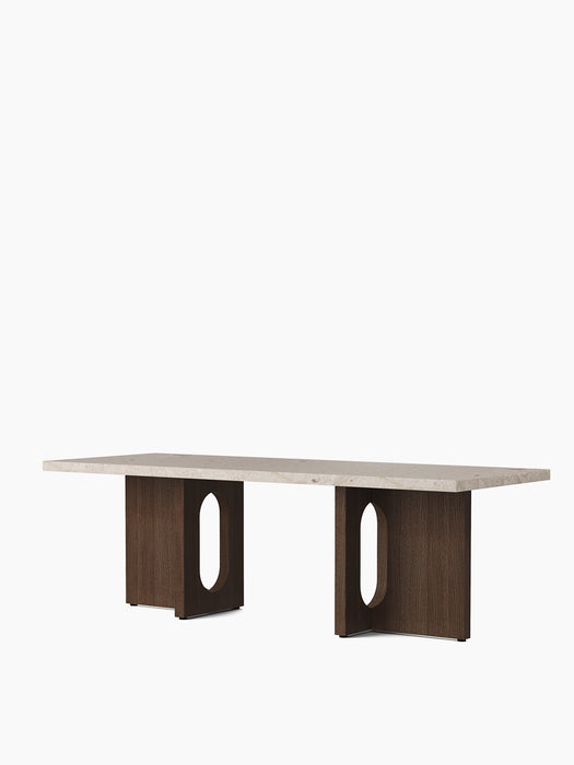 Androgyne Lounge Table, Wood base - Dark Stained Oak | Kunis Breccia
