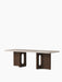Androgyne Lounge Table, Wood base - Dark Stained Oak | Kunis Breccia