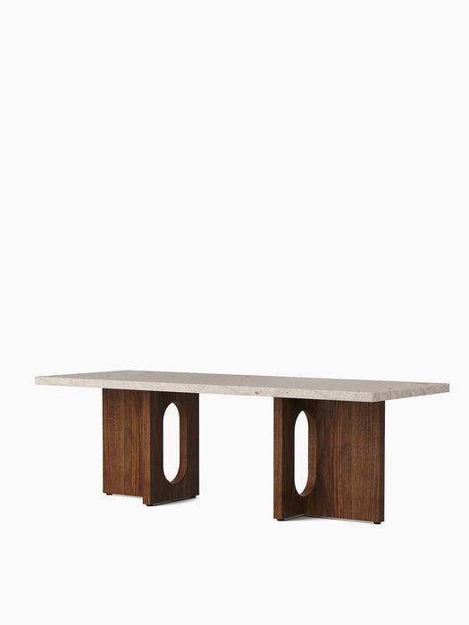 Androgyne Lounge Table, Wood base - Walnut | Kunis Breccia