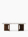 Androgyne Lounge Table, Wood base - Dark Stained Oak | Calacatta Viola