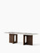 Androgyne Lounge Table, Wood base - Dark Stained Oak | Calacatta Viola