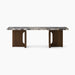 Androgyne Lounge Table, Wood base - Dark Stained Oak | Grey Galaxy Marble