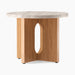 Androgyne Side Table, Ø50 - Natural Oak | Kunis Breccia