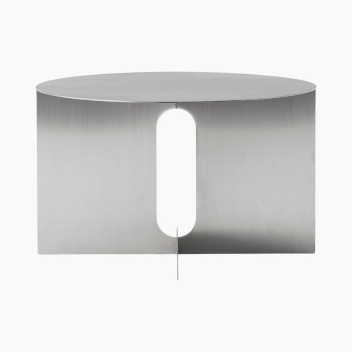 Androgyne Side Table Ø63 - Brushed Steel