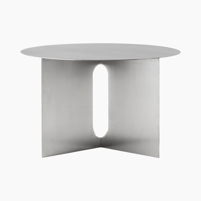 Androgyne Side Table Ø63 - Brushed Steel