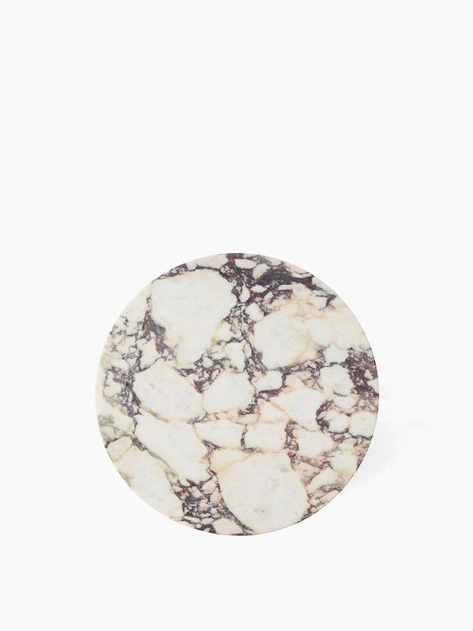 Androgyne Side Table, Table Top Ø42 - Calacatta Viola Marble