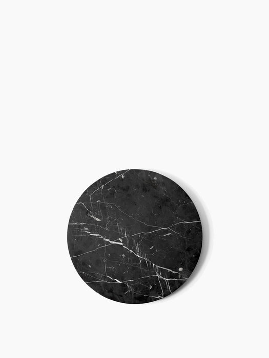 Androgyne Side Table, Table Top Ø42 - Nero Marquina Marble