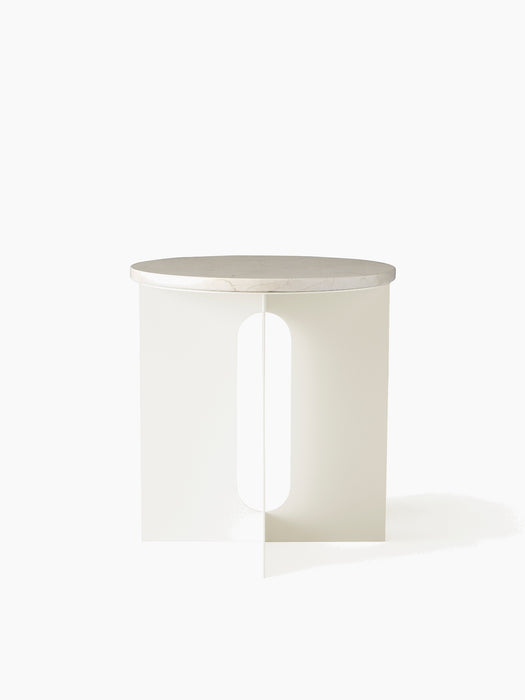 Androgyne Side Table, Table Top Ø42 - Crystal Rose Marble